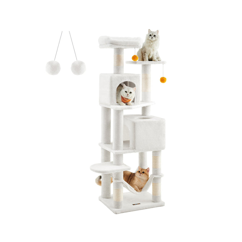 Arranhador de Pelúcia Premium com 5 Postes de Sisal